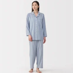 Pyjamas Et Vêtements D'Intérieur^Muji Ensemble pyjama à manches longues en gaze double pour femme