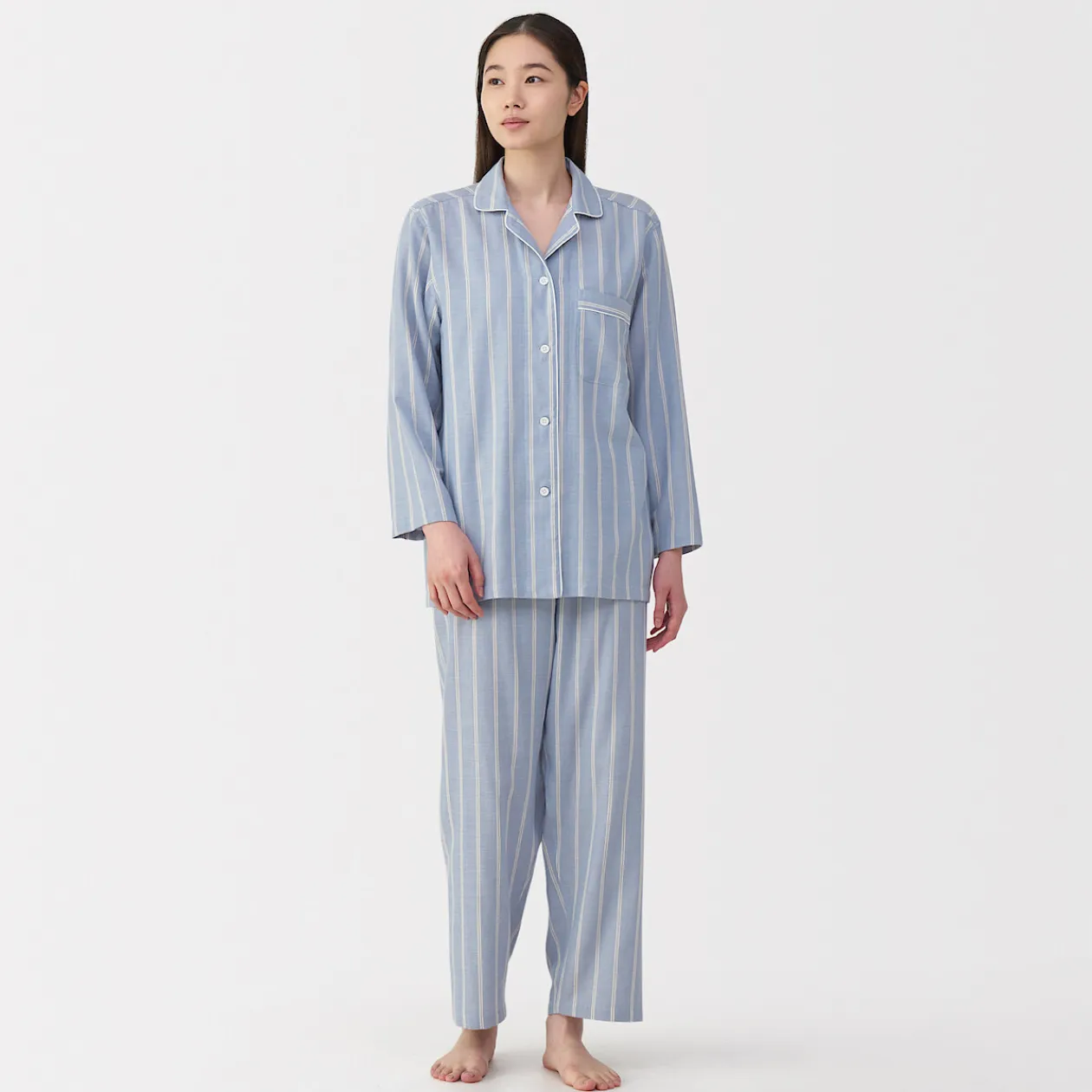 Pyjamas Et Vêtements D'Intérieur^Muji Ensemble pyjama à manches longues en gaze double pour femme