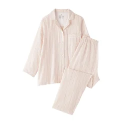 Pyjamas Et Vêtements D'Intérieur^Muji Ensemble pyjama à manches longues en gaze double pour femme