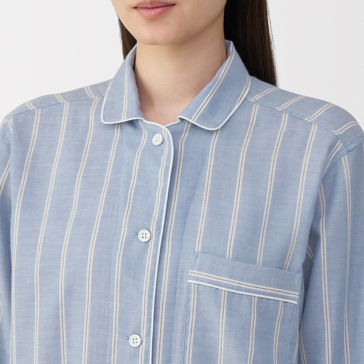 Pyjamas Et Vêtements D'Intérieur^Muji Ensemble pyjama à manches longues en gaze double pour femme