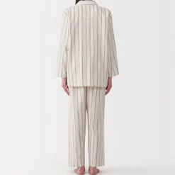 Pyjamas Et Vêtements D'Intérieur^Muji Ensemble pyjama à manches longues en gaze double pour femme