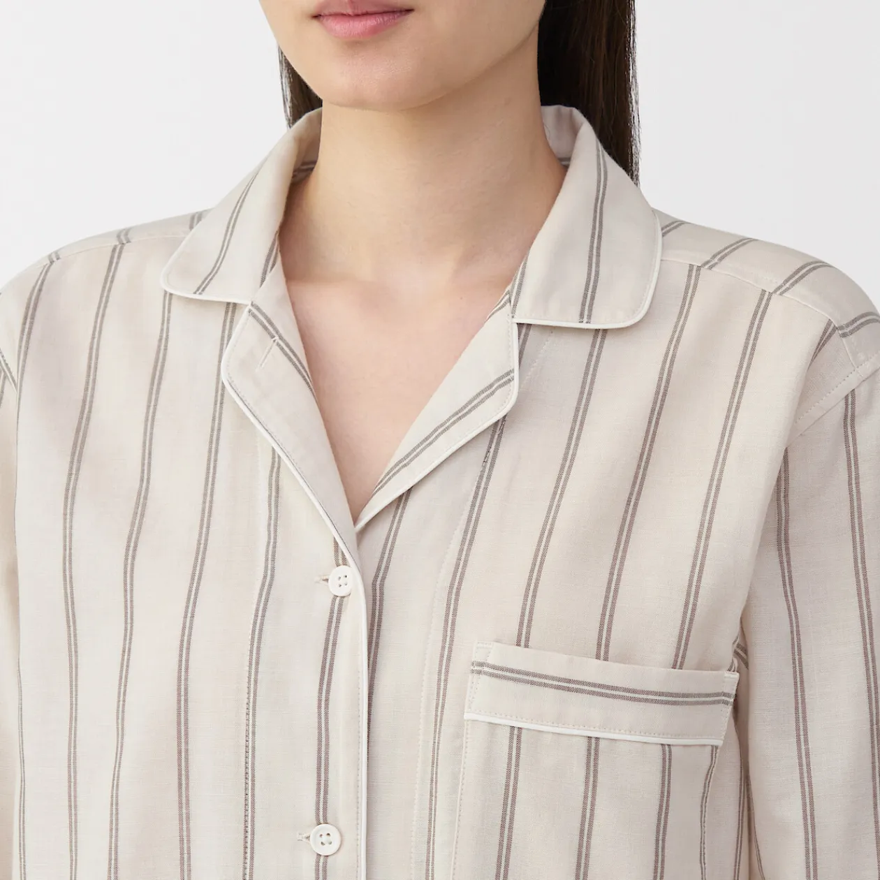 Pyjamas Et Vêtements D'Intérieur^Muji Ensemble pyjama à manches longues en gaze double pour femme