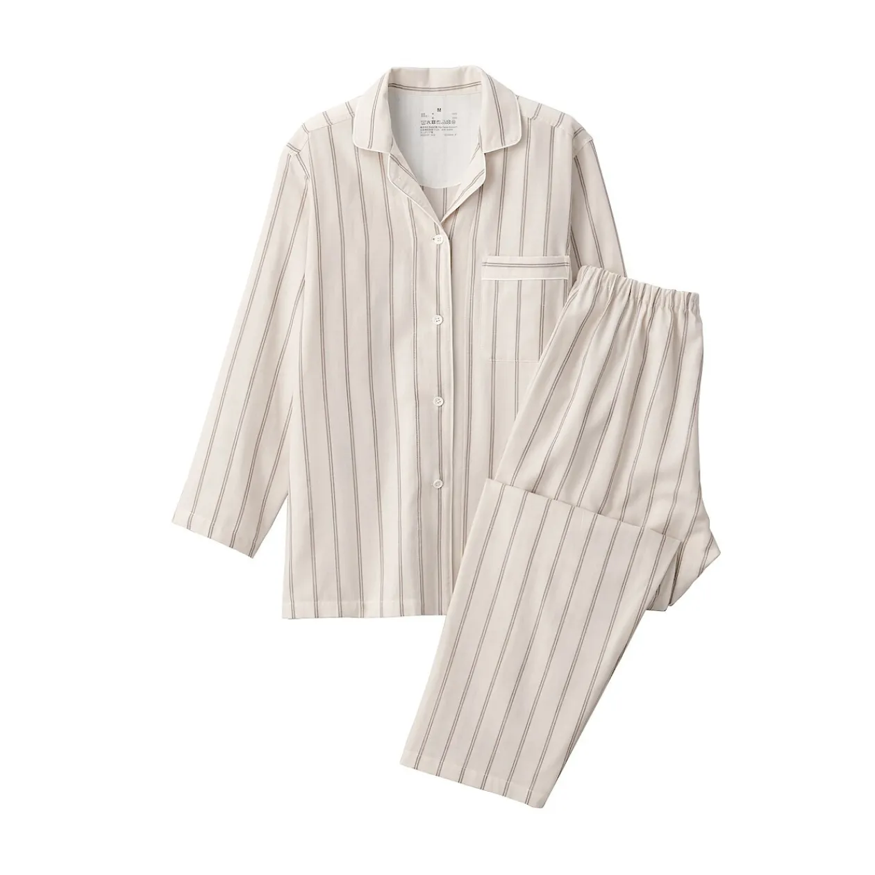 Pyjamas Et Vêtements D'Intérieur^Muji Ensemble pyjama à manches longues en gaze double pour femme