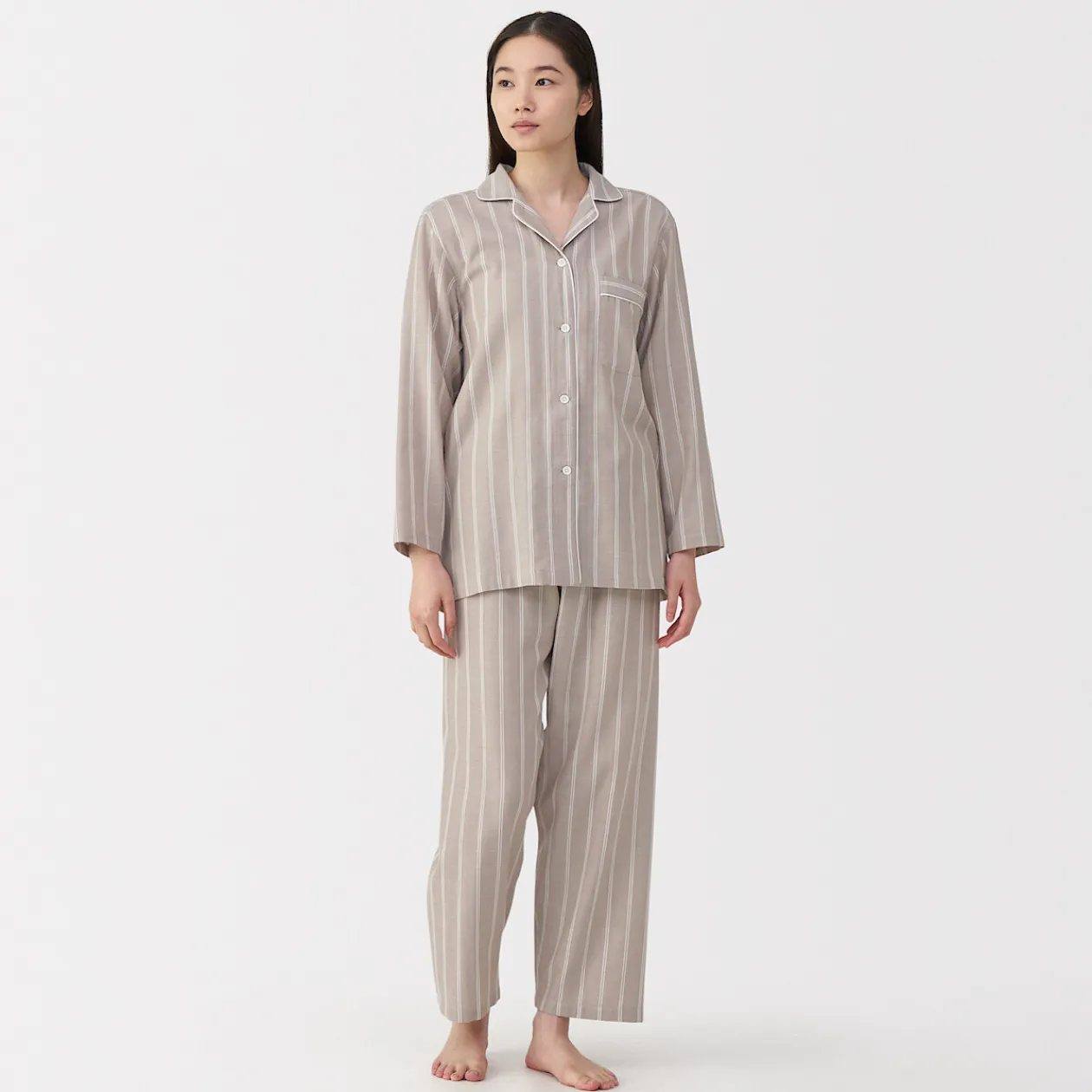 Pyjamas Et Vêtements D'Intérieur^Muji Ensemble pyjama à manches longues en gaze double pour femme