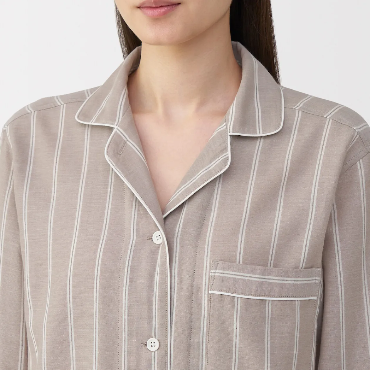 Pyjamas Et Vêtements D'Intérieur^Muji Ensemble pyjama à manches longues en gaze double pour femme