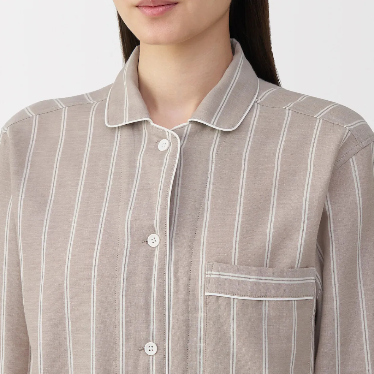 Pyjamas Et Vêtements D'Intérieur^Muji Ensemble pyjama à manches longues en gaze double pour femme