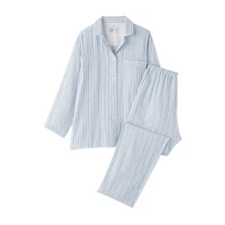 Pyjamas Et Vêtements D'Intérieur^Muji Ensemble pyjama à manches longues en gaze double pour femme
