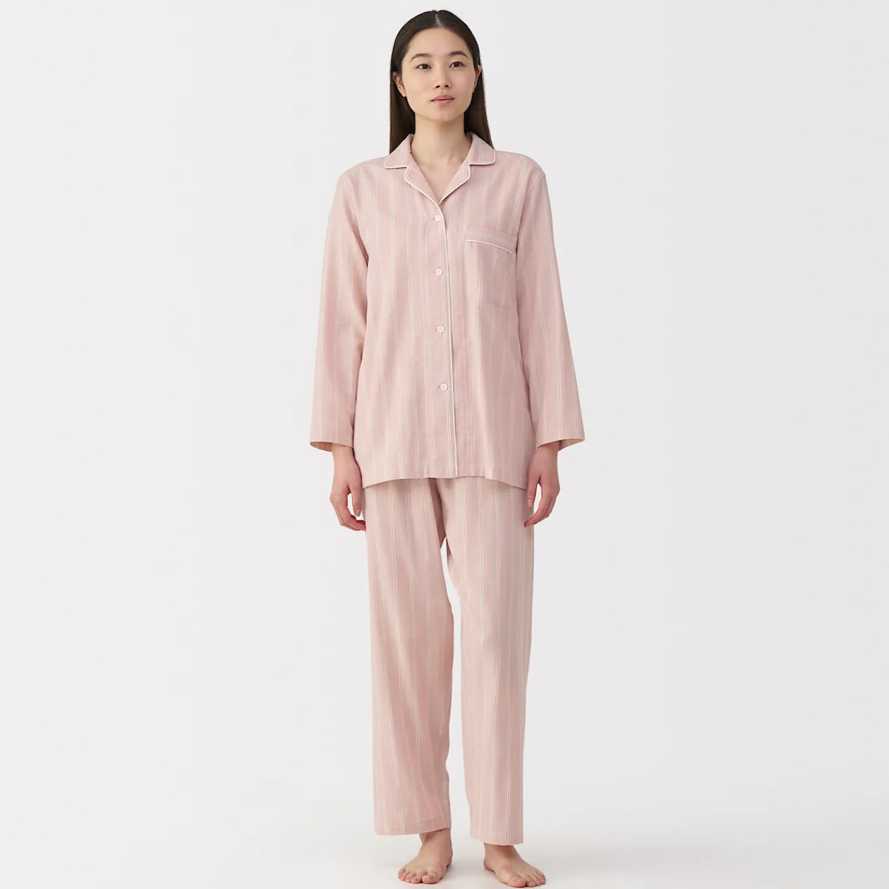Pyjamas Et Vêtements D'Intérieur^Muji Ensemble pyjama à manches longues en gaze double pour femme