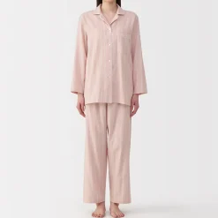 Pyjamas Et Vêtements D'Intérieur^Muji Ensemble pyjama à manches longues en gaze double pour femme