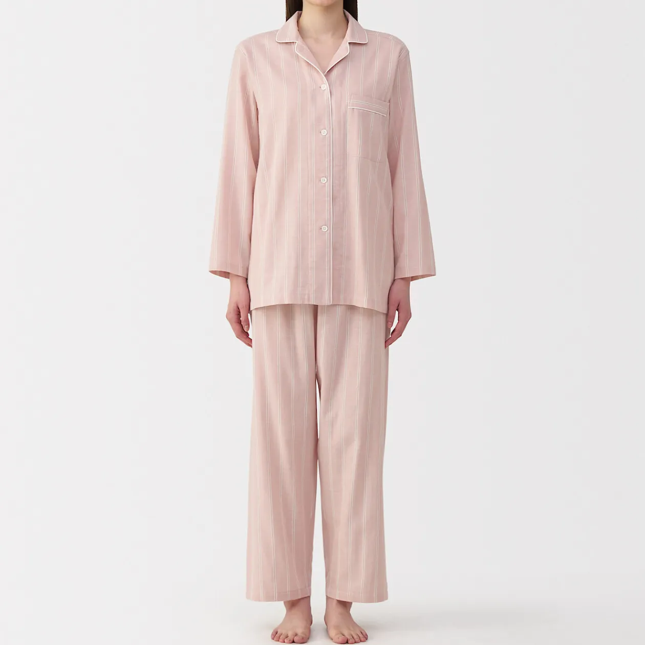 Pyjamas Et Vêtements D'Intérieur^Muji Ensemble pyjama à manches longues en gaze double pour femme