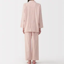 Pyjamas Et Vêtements D'Intérieur^Muji Ensemble pyjama à manches longues en gaze double pour femme