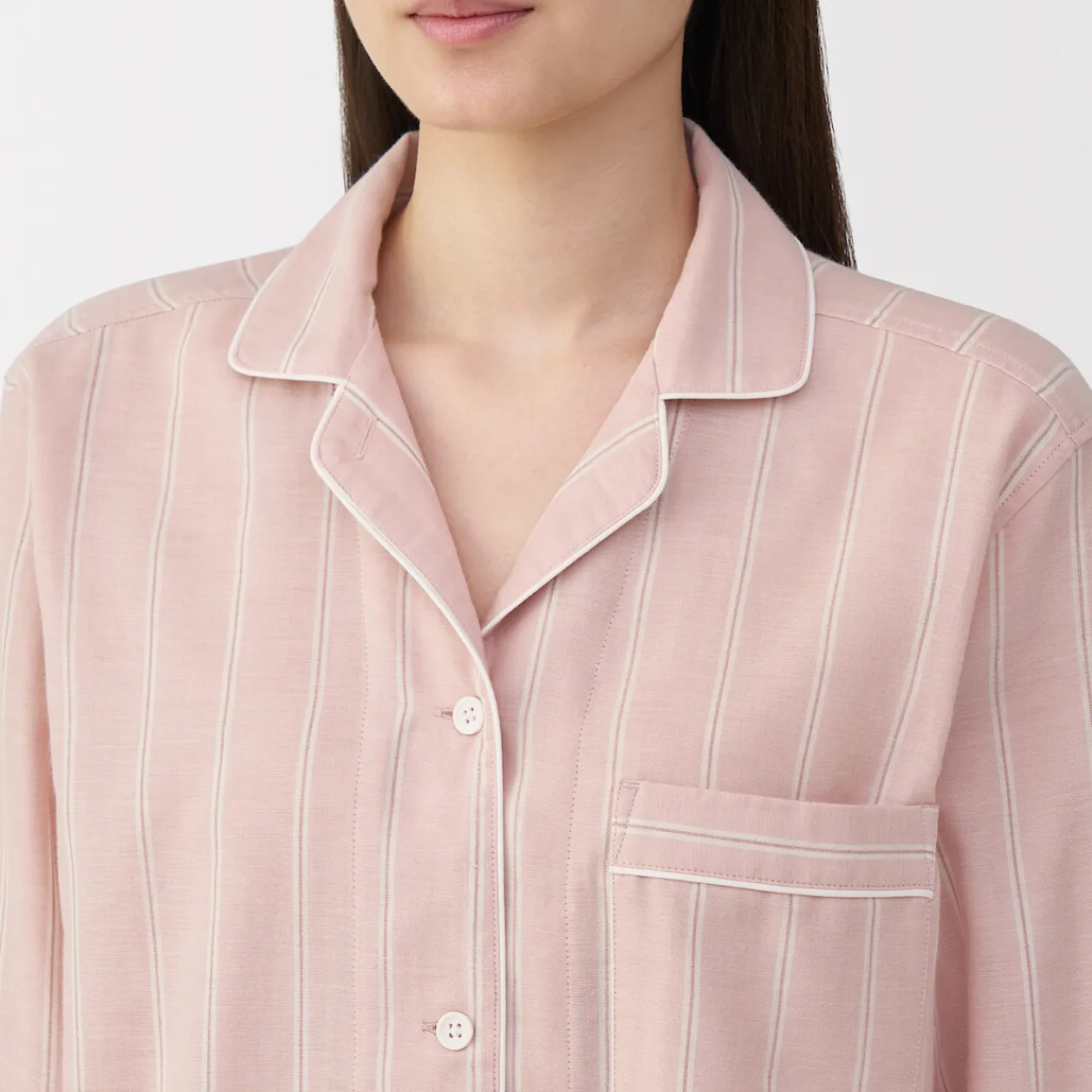Pyjamas Et Vêtements D'Intérieur^Muji Ensemble pyjama à manches longues en gaze double pour femme