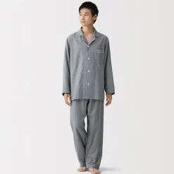 Pyjamas Et Vêtements D'Intérieur^Muji Ensemble pyjama à manches longues en gaze double pour homme