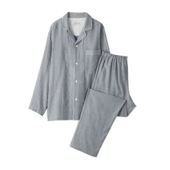 Pyjamas Et Vêtements D'Intérieur^Muji Ensemble pyjama à manches longues en gaze double pour homme