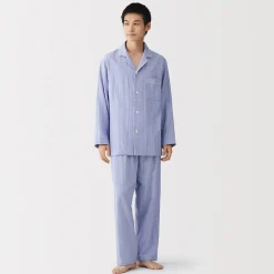 Pyjamas Et Vêtements D'Intérieur^Muji Ensemble pyjama à manches longues en gaze double pour homme