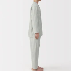 Pyjamas Et Vêtements D'Intérieur^Muji Ensemble pyjama à manches longues en gaze double pour homme