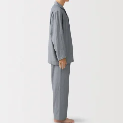 Pyjamas Et Vêtements D'Intérieur^Muji Ensemble pyjama à manches longues en gaze double pour homme