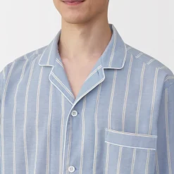 Pyjamas Et Vêtements D'Intérieur^Muji Ensemble pyjama à manches longues en gaze double pour homme