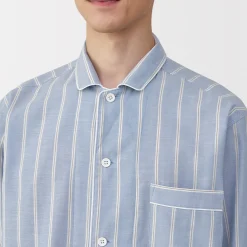 Pyjamas Et Vêtements D'Intérieur^Muji Ensemble pyjama à manches longues en gaze double pour homme