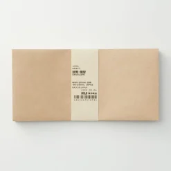 Fournitures De Bureau^Muji Enveloppe en papier kraft 105 x 215mm ‐ Lot de 8