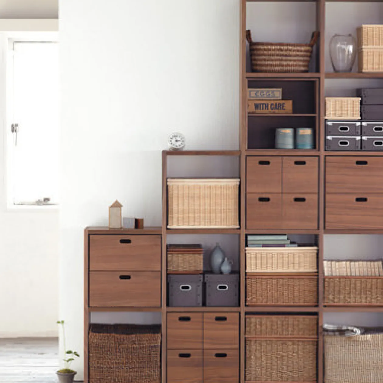 Étagères Modulables En Bois^Muji Etagère additionnelle en noyer ‐ 2 niveaux (Dont Eco‐part. 0,82 €)