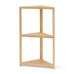 Rangements En Bois|Étagères En Bambou^Muji Etagère d'angle en bambou ‐ 3 niveaux