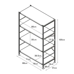 Étagères En Pin Et En Acier^Muji Etagère en acier inoxydable large ‐ 4 niveaux (Dont Eco‐part. 0,82 €)