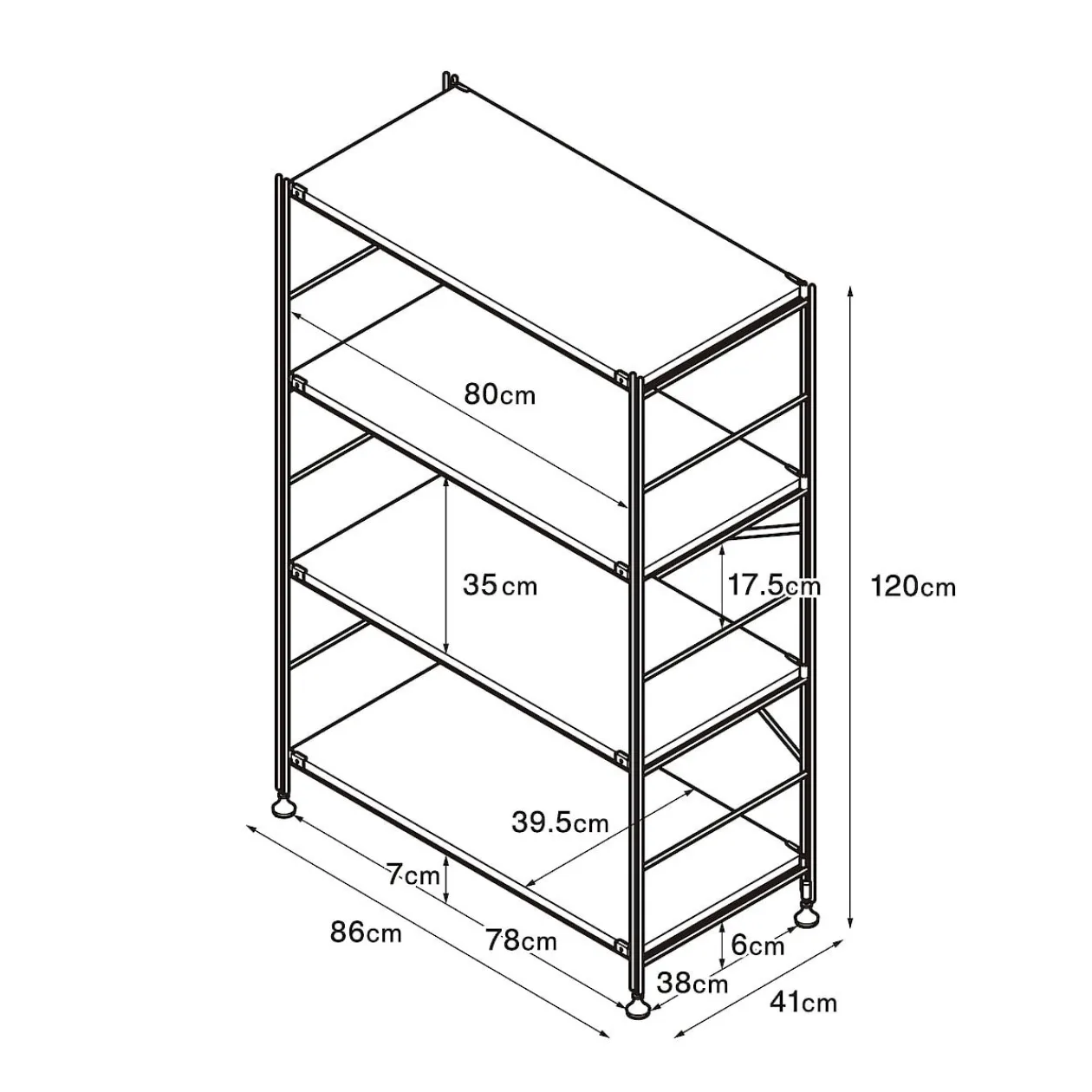 Étagères En Pin Et En Acier^Muji Etagère en acier inoxydable large ‐ 4 niveaux (Dont Eco‐part. 0,82 €)