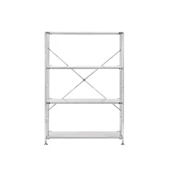Étagères En Pin Et En Acier^Muji Etagère en acier inoxydable large ‐ 4 niveaux (Dont Eco‐part. 0,82 €)
