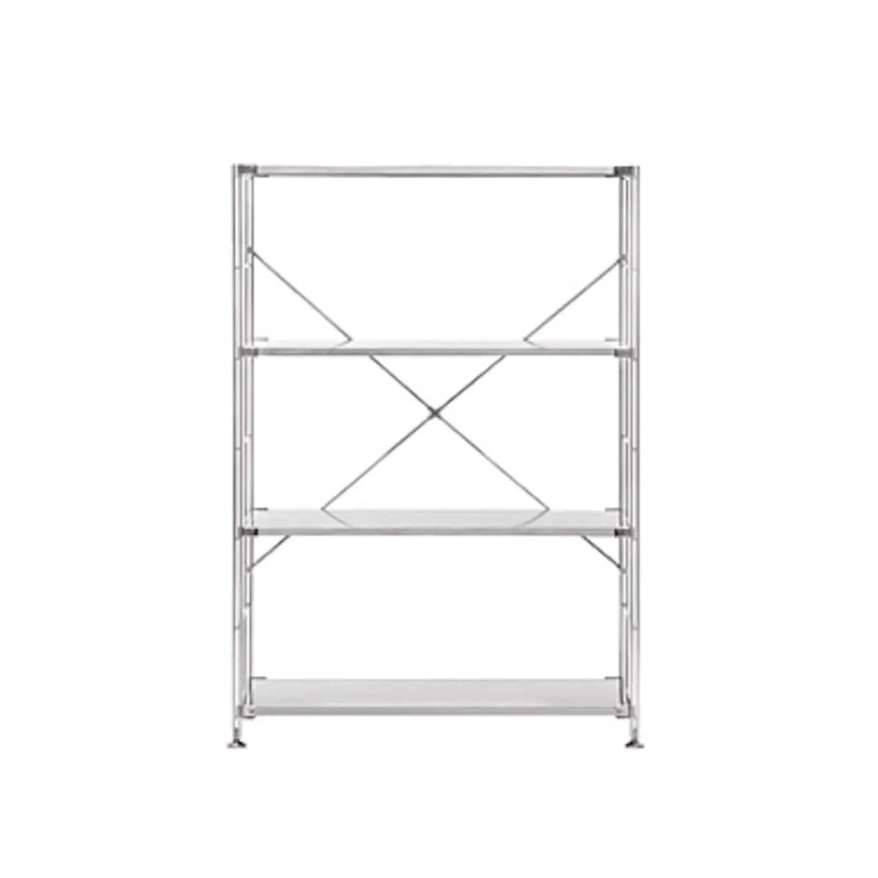 Étagères En Pin Et En Acier^Muji Etagère en acier inoxydable large ‐ 4 niveaux (Dont Eco‐part. 0,82 €)