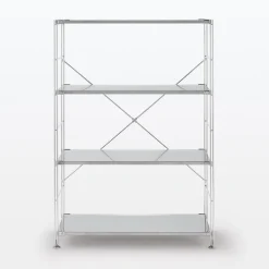 Étagères En Pin Et En Acier^Muji Etagère en acier inoxydable large ‐ 4 niveaux (Dont Eco‐part. 0,82 €)