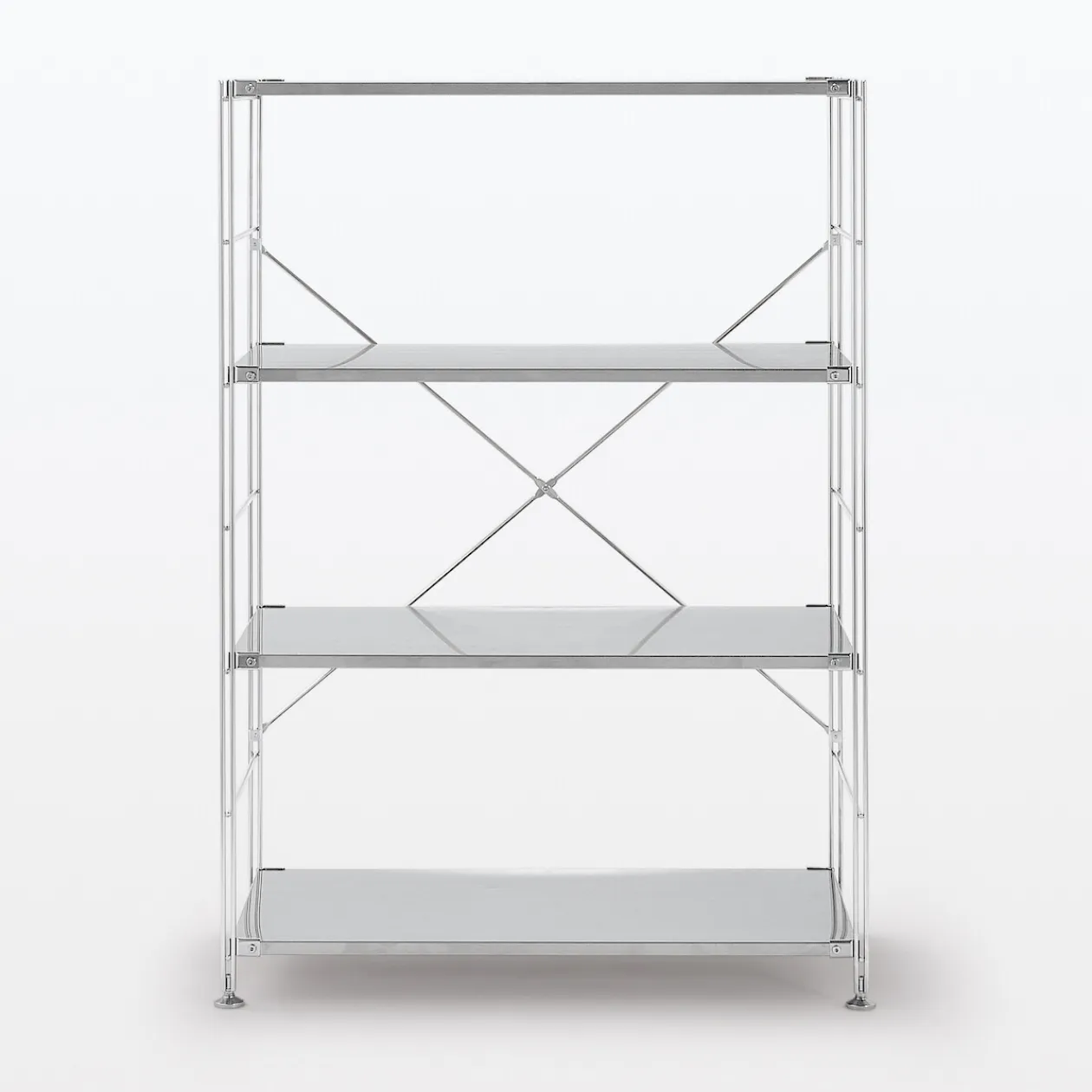 Étagères En Pin Et En Acier^Muji Etagère en acier inoxydable large ‐ 4 niveaux (Dont Eco‐part. 0,82 €)