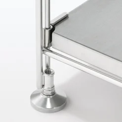 Étagères En Pin Et En Acier^Muji Etagère en acier inoxydable large ‐ 4 niveaux (Dont Eco‐part. 0,82 €)