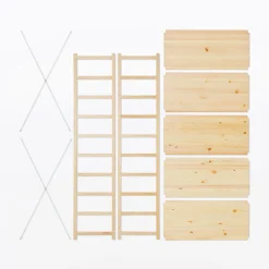 Étagères En Pin Et En Acier^Muji Etagère en pin large ‐ 5 niveaux