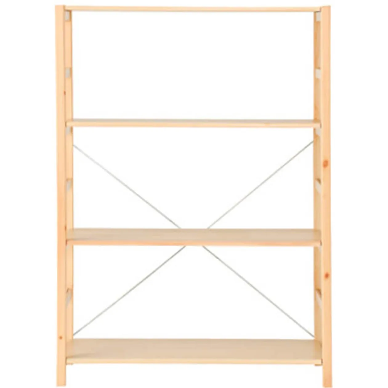 Étagères En Pin Et En Acier^Muji Etagère en pin large ‐ 4 niveaux