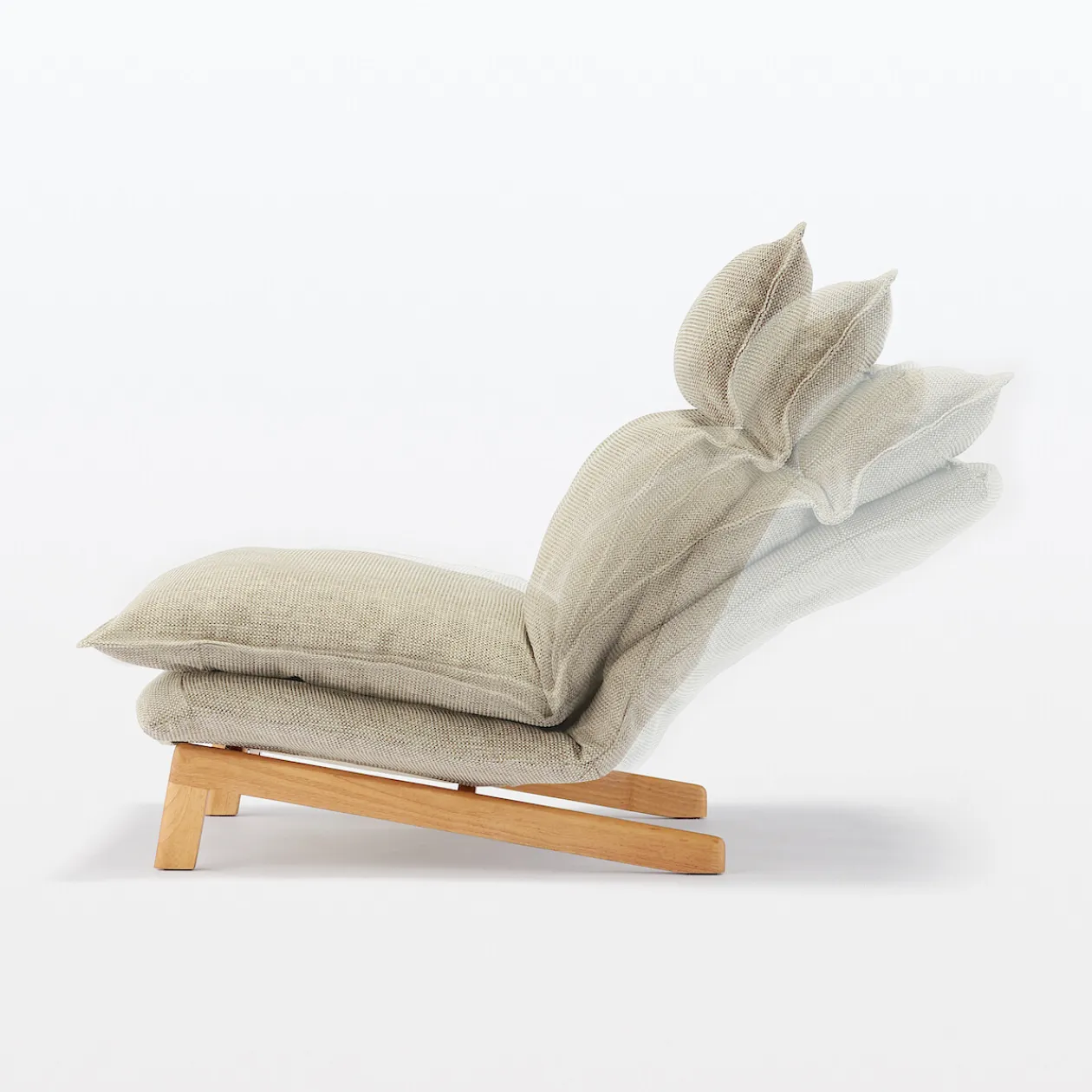 Canapés Et Repose-Pieds^Muji Fauteuil inclinable à dossier haut – Beige