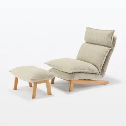 Canapés Et Repose-Pieds^Muji Fauteuil inclinable à dossier haut – Beige