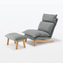 Canapés Et Repose-Pieds^Muji Fauteuil inclinable à dossier haut – Gris