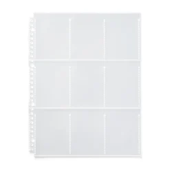 Classeurs^Muji Feuilles porte‐photo de recharge pour format A4 large ‐ 9 pochettes, format carte à collectionner