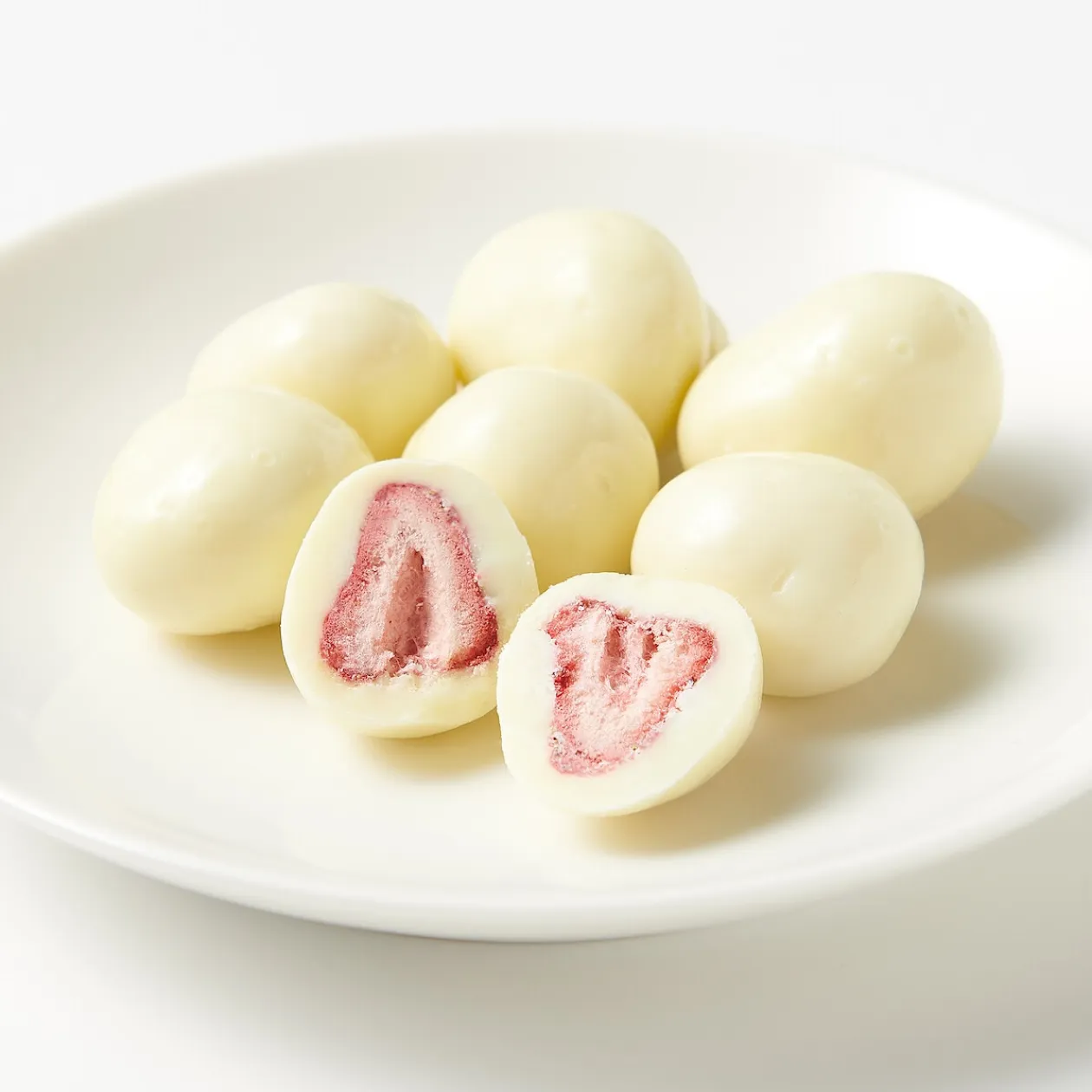 Chocolat Et Bonbons^Muji Fraises enrobées de chocolat blanc