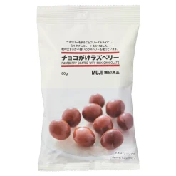 Chocolat Et Bonbons^Muji Frambroises enrobées de chocolat au lait