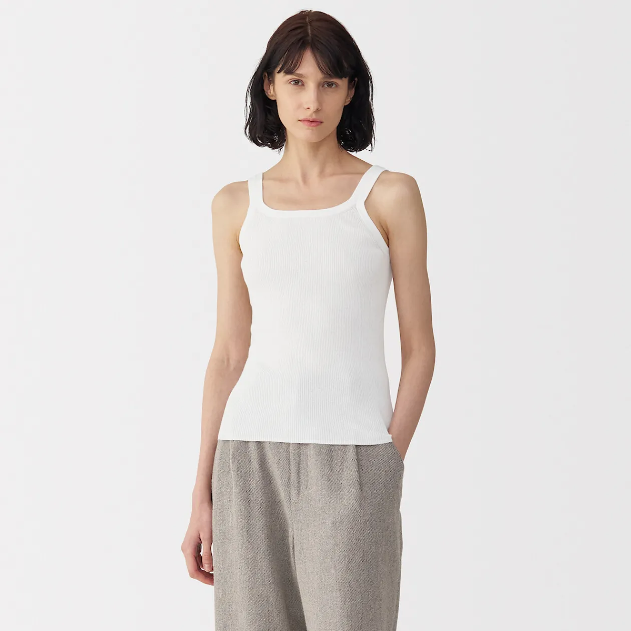 Pulls Et Cardigans|Hauts Et T‐Shirts^Muji Gilet en coton à côtes torsadées pour femme