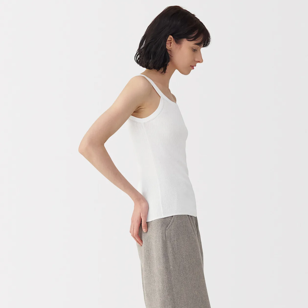 Pulls Et Cardigans|Hauts Et T‐Shirts^Muji Gilet en coton à côtes torsadées pour femme