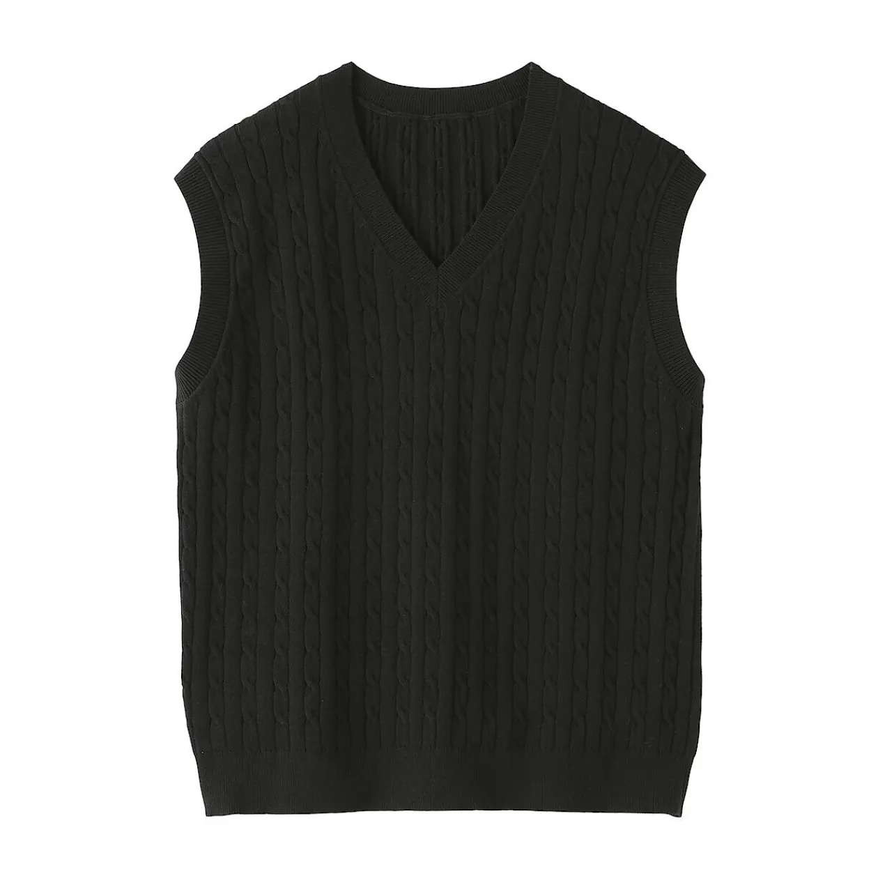 Pulls Et Cardigans^Muji Gilet en tricot torsadé de mélange de coton pour femme