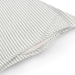 Draps De Lit^Muji Housse de couette en coton délavé ‐ 150 x 210 cm, Rayé