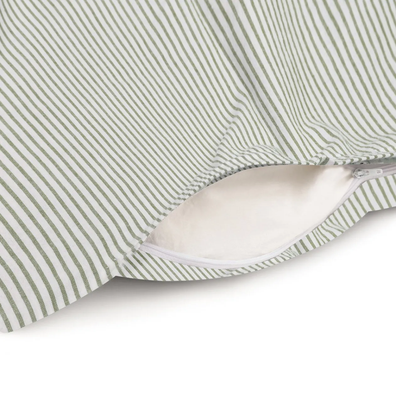 Draps De Lit^Muji Housse de couette en coton délavé ‐ 150 x 210 cm, Rayé