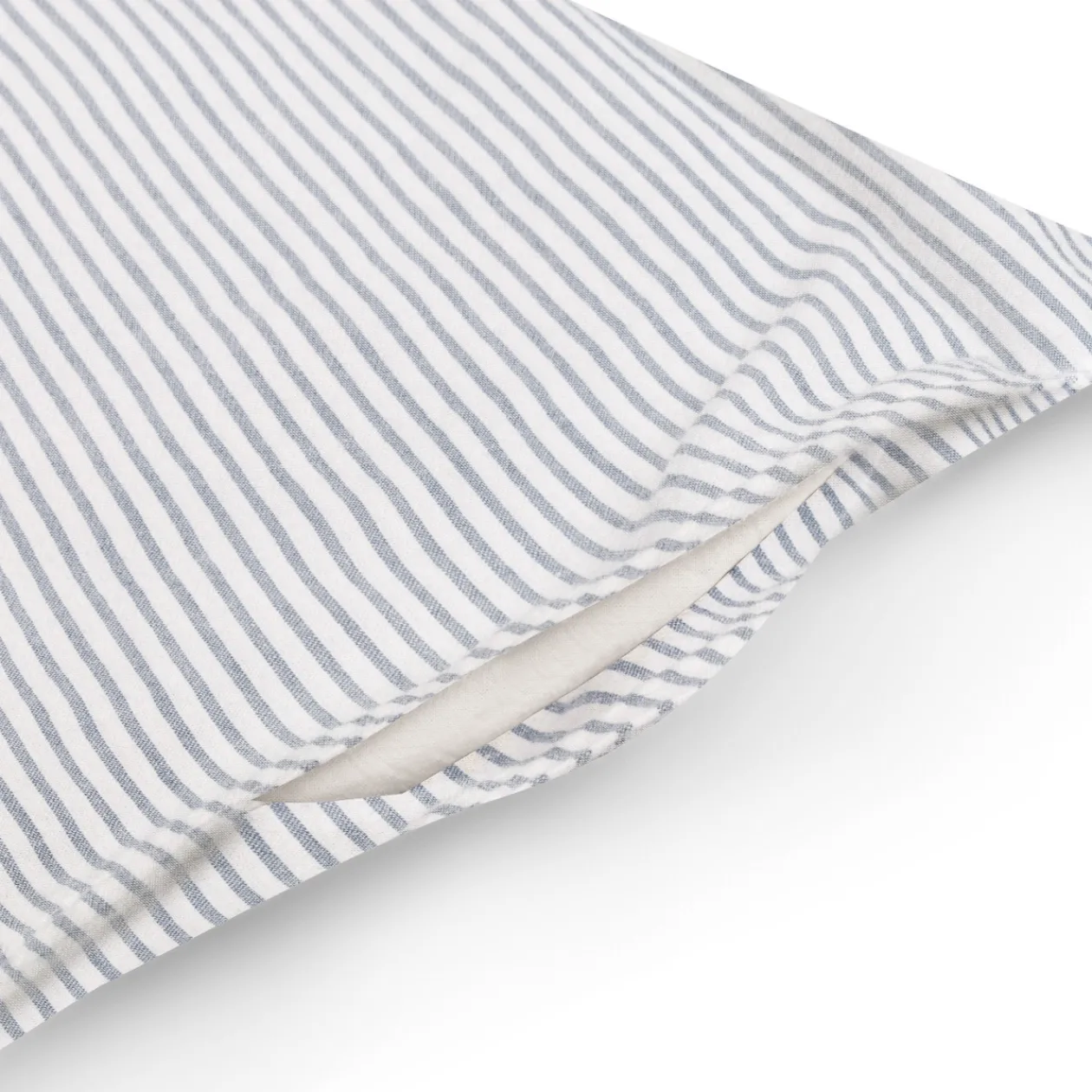 Draps De Lit^Muji Housse de couette en coton délavé ‐ 150 x 210 cm, Rayé