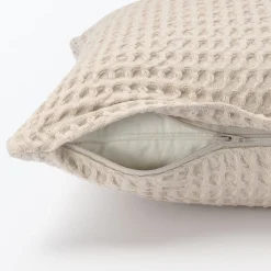 Coussins Et Plaids^Muji Housse de coussin gaufrée en coton biologique lavé