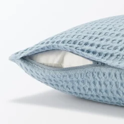 Coussins Et Plaids^Muji Housse de coussin gaufrée en coton biologique lavé