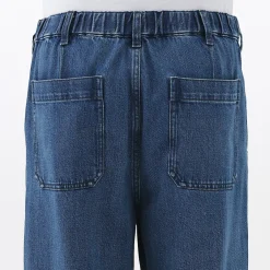 Pantalons Et Shorts^Muji Jean coupe droite en denim mélangé kapok pour homme